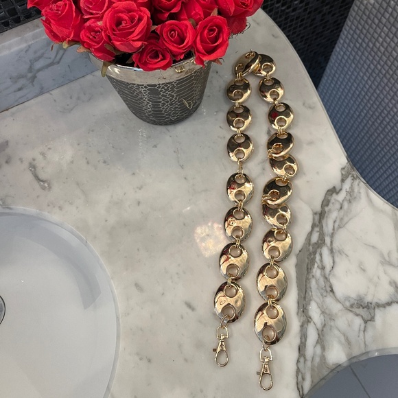Gold link chan belt or bag strap main image 5